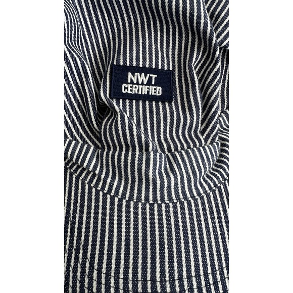 NEW Blue & White Stripe Train Conductor Hat Railroad Engineer Cap Toddler Thomas - Picture 2 of 6